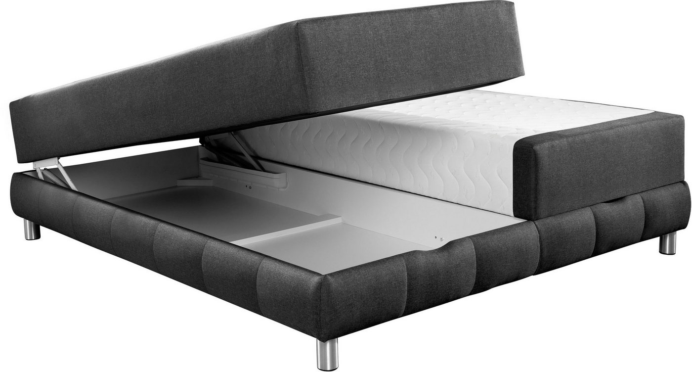 Home affaire Boxspringbett Vaasa, für Dachschrägen geeignet, inkl. Bettkasten und Topper – Bild 5 von 5