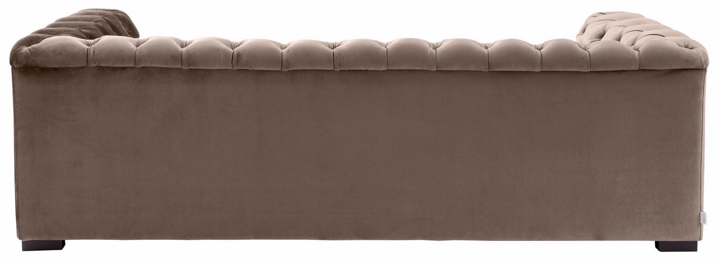 Home affaire Chesterfield-Sofa Kalina, B: 230cm, handgefertigt, hochwertiger Stoff und Leder, klassische Chesterfield-Knopfheftung, sehr hochwertige Verarbeitun – Bild 4 von 5