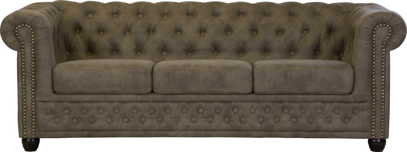 Home affaire Chesterfield-Sofa Rysum, Chesterfield-Optik, in 2 Bezugsqualitäten, 2 Ausf. schnell lieferbar – Bild 2 von 5