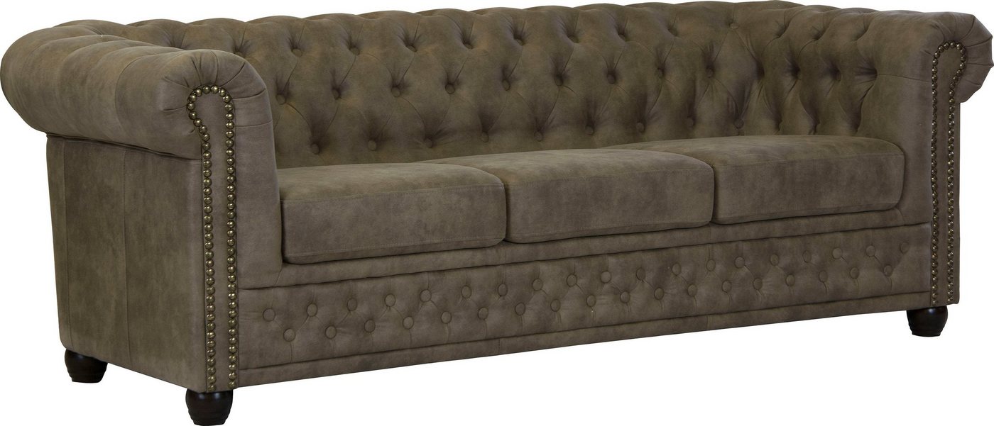 Home affaire Chesterfield-Sofa Rysum, Chesterfield-Optik, in 2 Bezugsqualitäten, 2 Ausf. schnell lieferbar – Bild 3 von 5