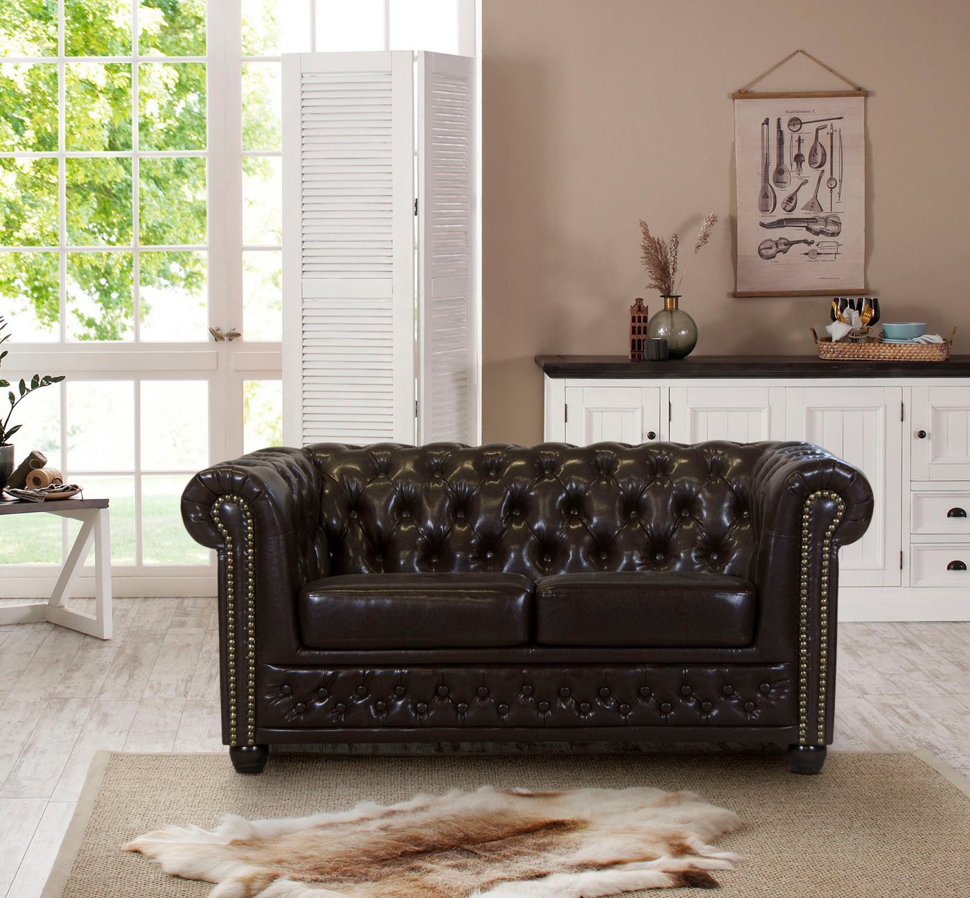 Home affaire Chesterfield-Sofa Rysum, Chesterfield-Optik, in 2 Bezugsqualitäten – Bild 2 von 5