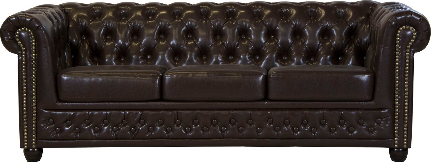 Home affaire Chesterfield-Sofa Rysum, Chesterfield-Optik, in 2 Bezugsqualitäten, 2 Ausf. schnell lieferbar – Bild 2 von 5