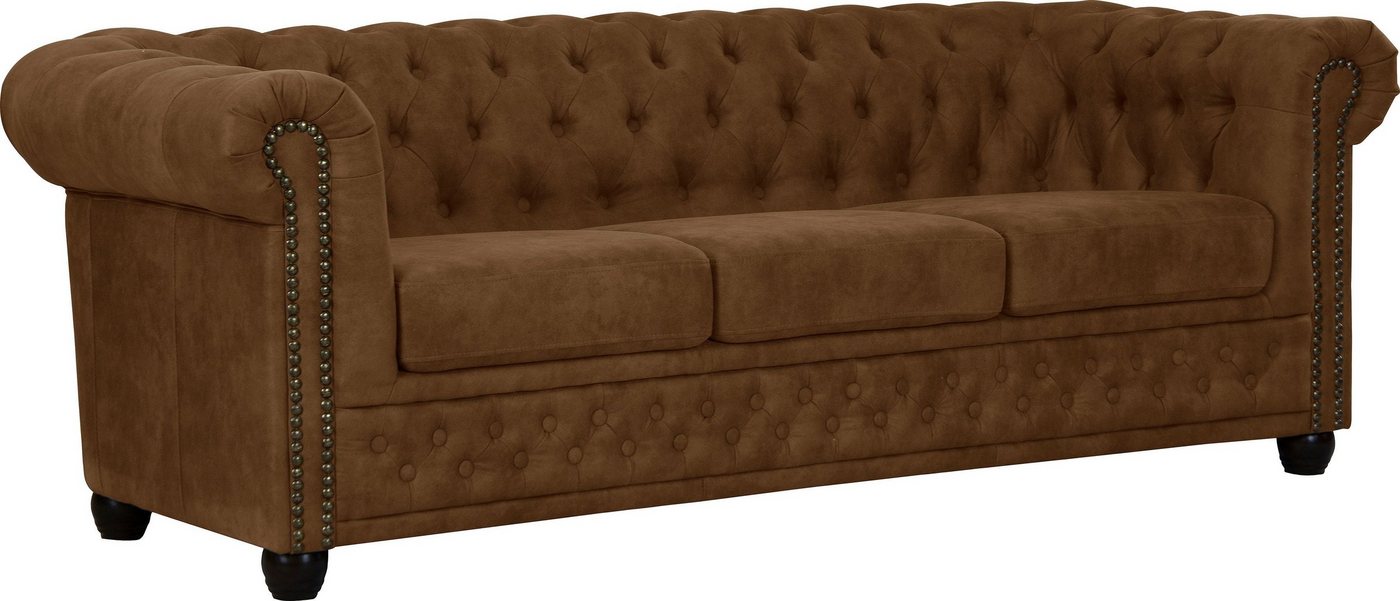 Home affaire Chesterfield-Sofa Rysum, Chesterfield-Optik, in 2 Bezugsqualitäten, 2 Ausf. schnell lieferbar – Bild 3 von 5