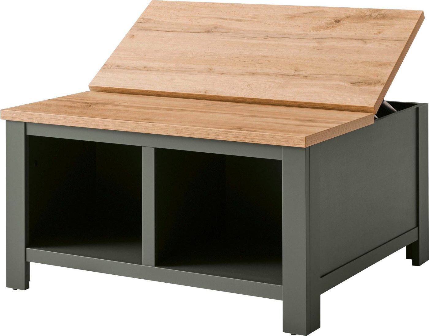 Home affaire Couchtisch Cambridge, Beistelltisch, Wohnzimmertisch, Sofatisch, Tisch, Landhausstil, mit offenen Fächern und Stauraumfach, 93 cm breit – Bild 3 von 5