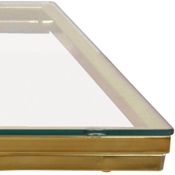 Home affaire Couchtisch (Glastisch, OTTOs Choice), Maße (B/T/H): (120/70/42), Gestell in Gold-Optik – Bild 4 von 5