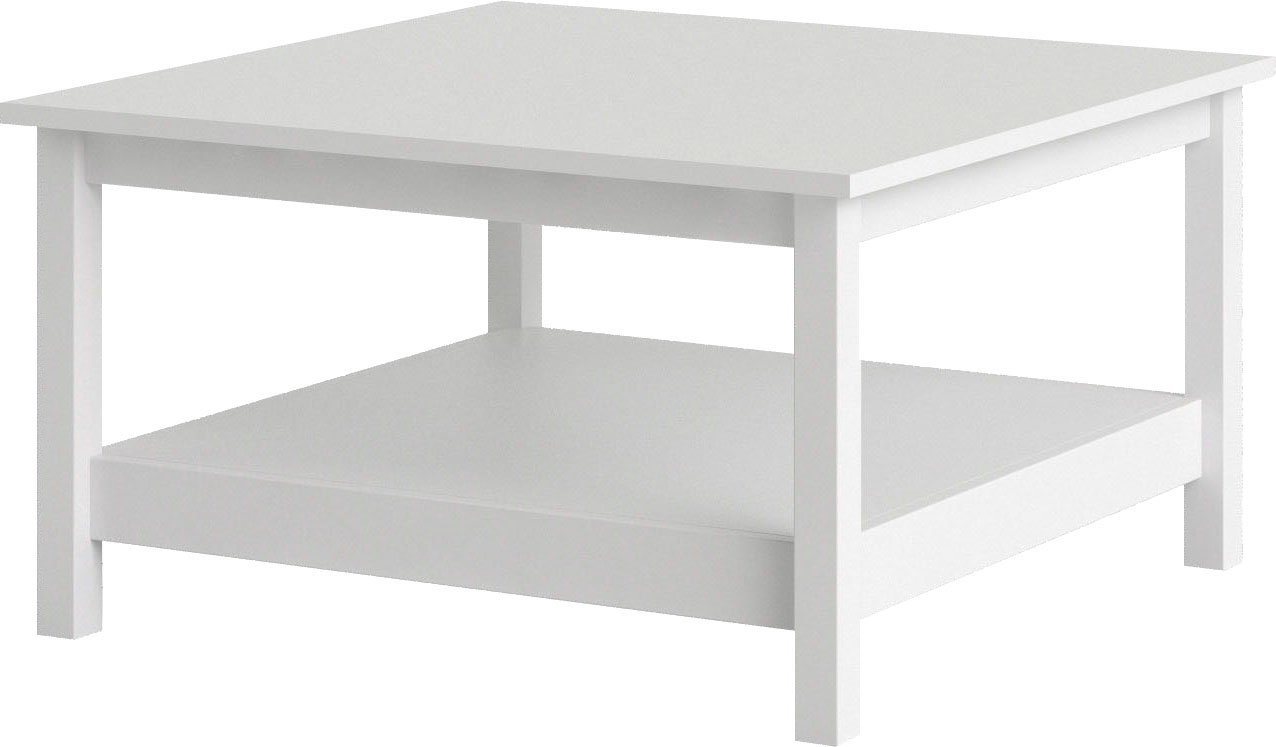 Home affaire Couchtisch Madrid, Beistelltisch, Sofatisch, Kaffeetisch, Wohnzimmertisch, Coffee Table mit zusätzlicher Ablage, Maße B/T/H 81 x 81 x 45 cm – Bild 3 von 5