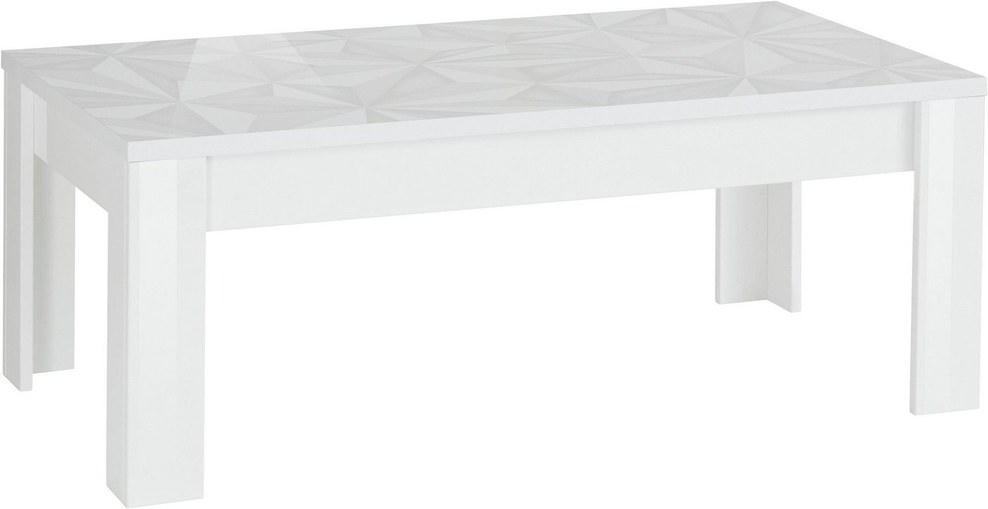 Home affaire Couchtisch Prisma 122x65 cm, Wohnzimmertisch mit Winkelfuß, Sofatisch, rechteckig, Tischplattenstärke 22 mm – Bild 2 von 5