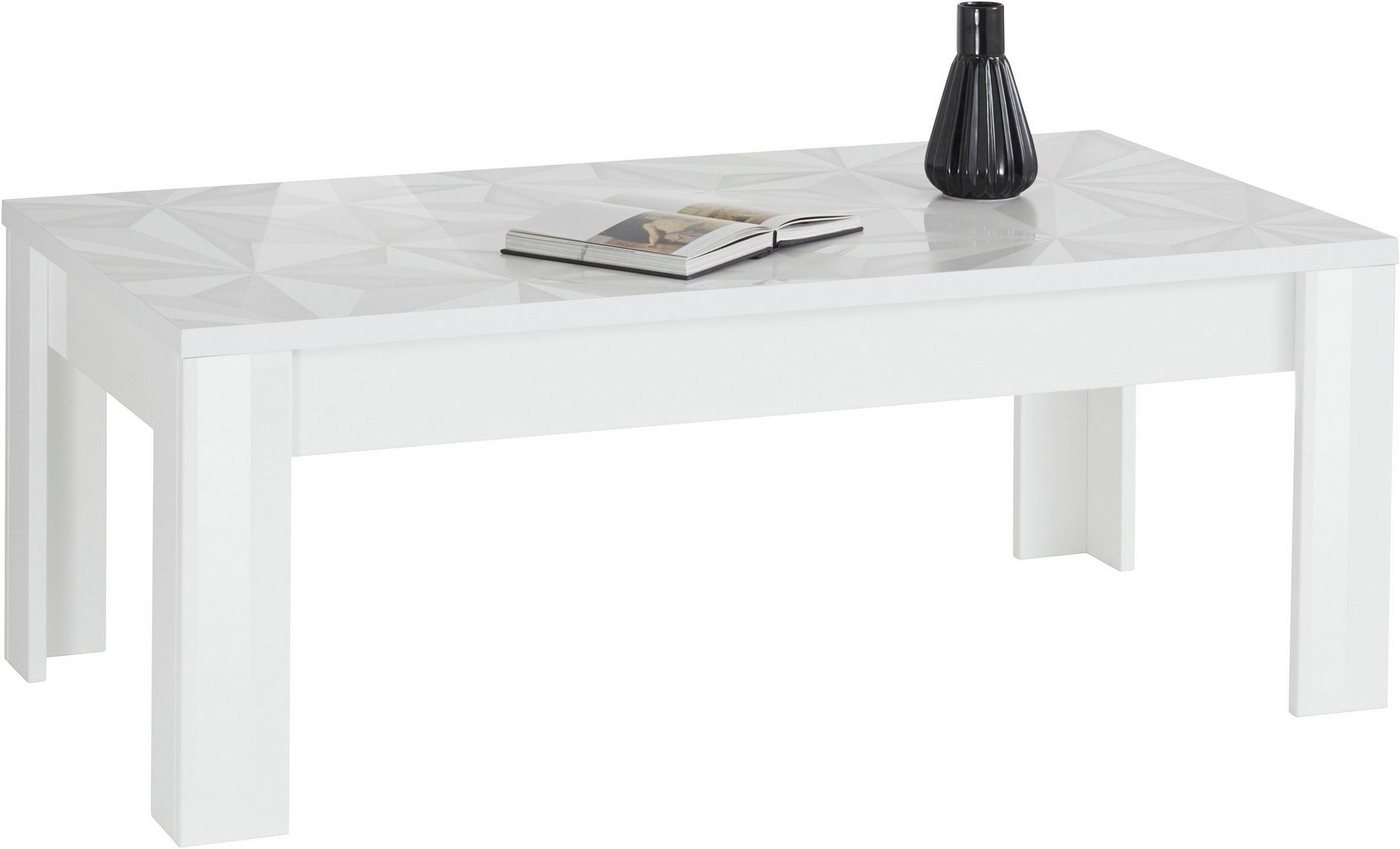 Home affaire Couchtisch Prisma 122x65 cm, Wohnzimmertisch mit Winkelfuß, Sofatisch, rechteckig, Tischplattenstärke 22 mm – Bild 4 von 5