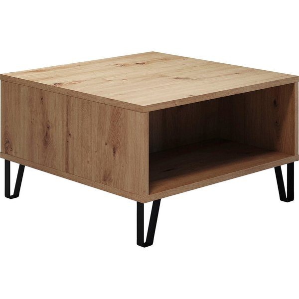 Home affaire Couchtisch Tarragona, Couchtisch mit 2 offenen Fächern - (B/T/H) 60/60/37 cm