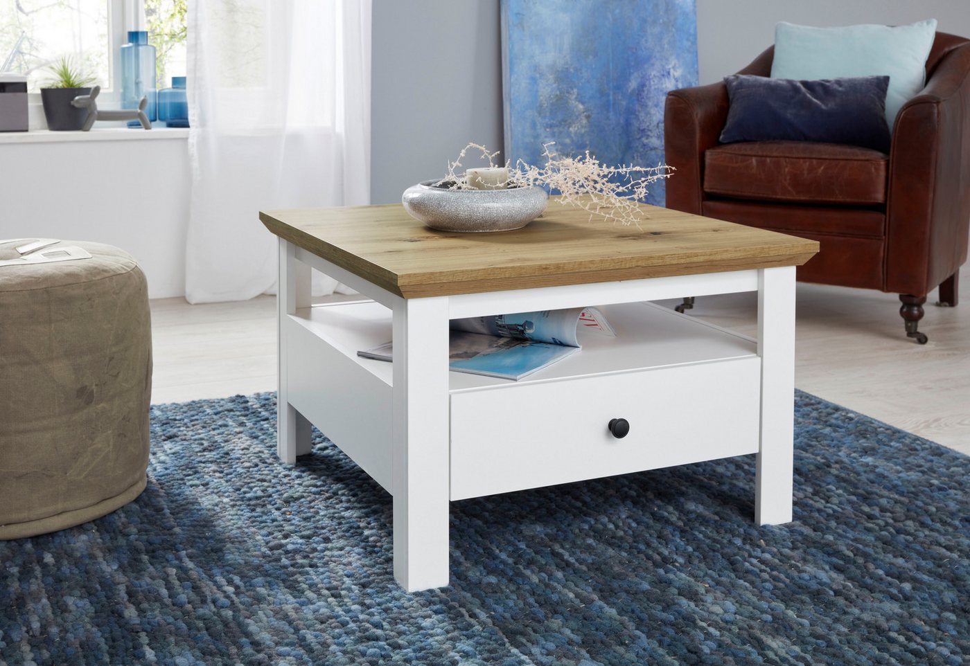 Home affaire Couchtisch Ulm, Couchtisch mit Schublade & offenem Fach - (B/T/H) 70/70/46 cm – Bild 2 von 5
