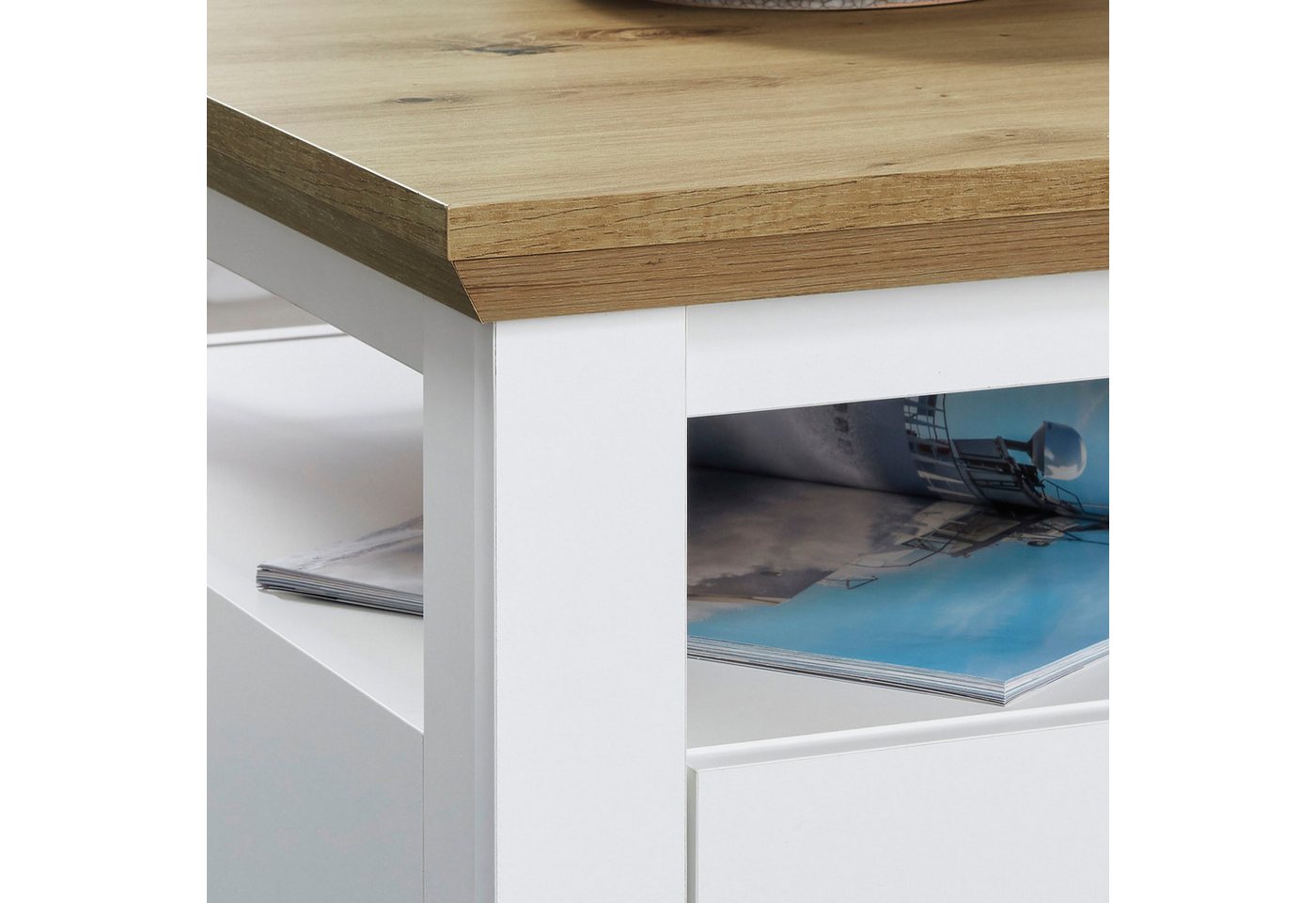 Home affaire Couchtisch Ulm, Couchtisch mit Schublade & offenem Fach - (B/T/H) 70/70/46 cm – Bild 5 von 5