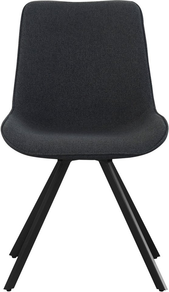 Home affaire Drehstuhl INUVIK, 2er Set, mit Metallgestell in matt schwarz (Set, 2 St), in verschiedenen Farben, Belsatbarkeit pro Stuhl 120 kg – Bild 5 von 5