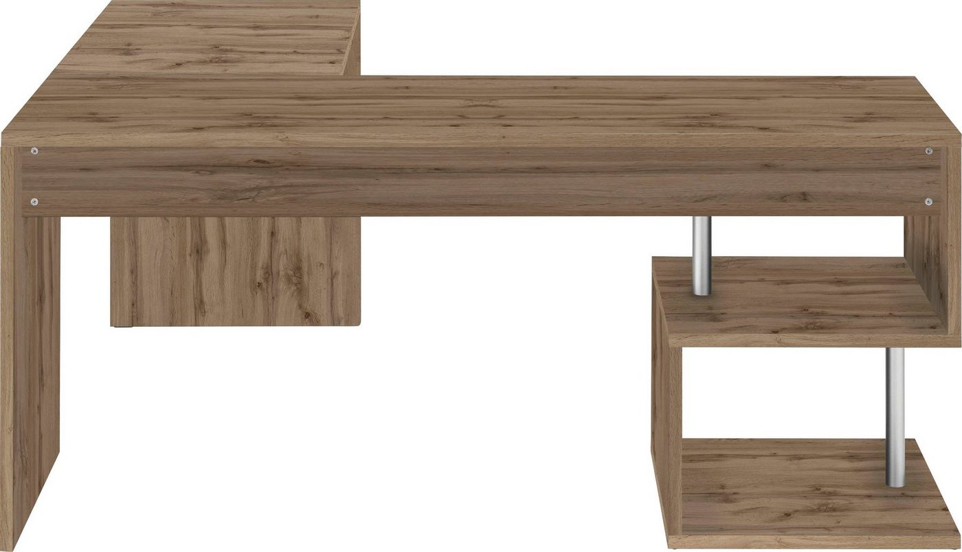 Home affaire Eckschreibtisch Esse, Schreibtisch im modernen Design, mit oder ohne Monitoraufsatz Breite 180/160 cm, "Made in Italy" – Bild 2 von 5