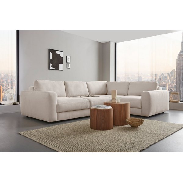 Home affaire Ecksofa Bloomfield, Mega Polsterecke, Breite 289cm, viel Platz, L-Form, In verschiedenen Größen