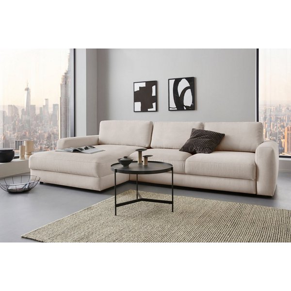 Home affaire Ecksofa Bloomfield, bequem und elegant, Breite 303cm, L-Form, wahlweise mit Bettfunktion und Bettkasten, Unser Dauertiefpreis