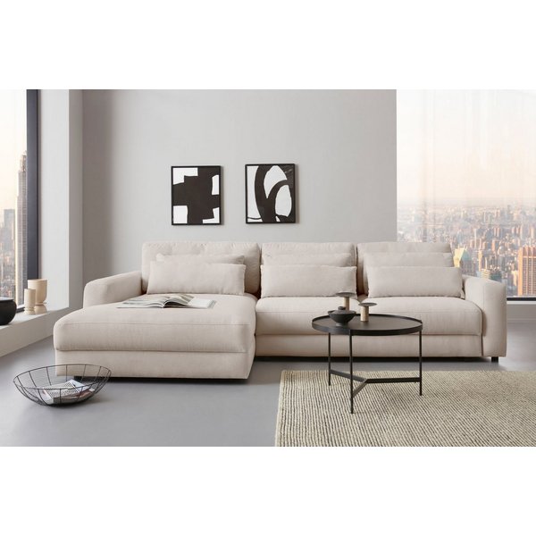 Home affaire Ecksofa Bloomfield, bequem und elegant, Breite 303cm, L-Form, mit Bettfunktion und Bettkasten, Unser Dauertiefpreis
