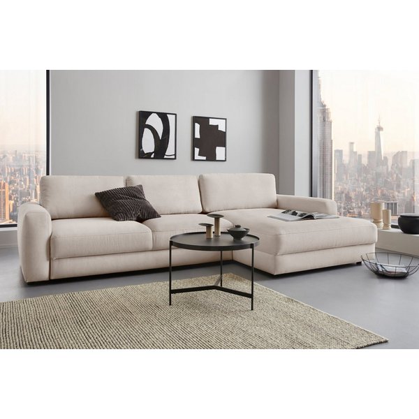 Home affaire Ecksofa Bloomfield, bequem und elegant, Breite 303cm, L-Form, wahlweise mit Bettfunktion und Bettkasten, Unser Dauertiefpreis