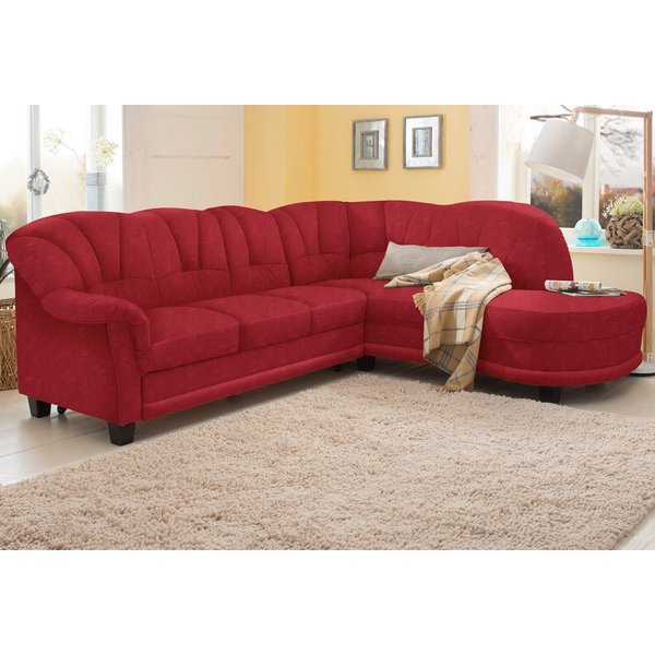 Home affaire Ecksofa Camelita, Landhaus Sofa, 2 Varianten: Recamiere- oder Ottomane, L-Form, wahlweise mit Bettfunktion