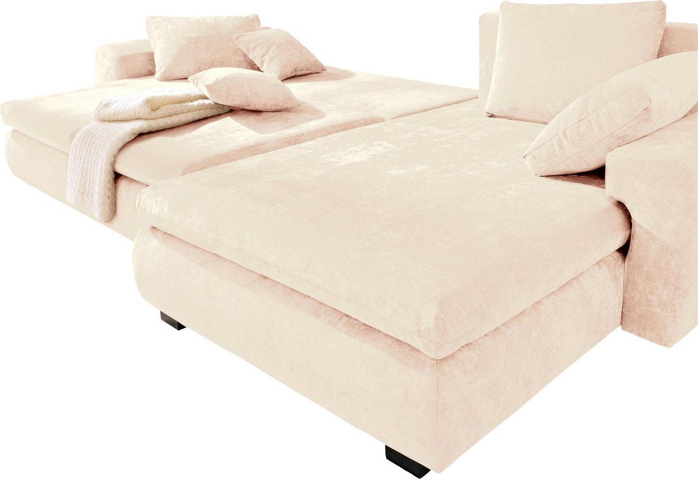 Home affaire Ecksofa Cara Mia L-Form, B: 325 cm, XXL-Sofa mit 4 Zierkissen, mit Schlaffunktion & Bettkasten, Liegefl. 145x270 cm – Bild 2 von 5