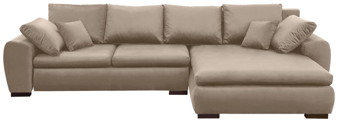 Home affaire Ecksofa Cara Mia L-Form, B: 325 cm, XXL-Sofa mit 4 Zierkissen, mit Schlaffunktion & Bettkasten, Liegefl. 145x270 cm – Bild 2 von 5