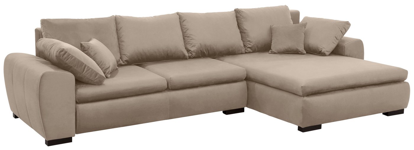 Home affaire Ecksofa Cara Mia L-Form, B: 325 cm, XXL-Sofa mit 4 Zierkissen, optional Schlaffunktion & Bettkasten, Liegefl. 145x270 cm – Bild 4 von 5