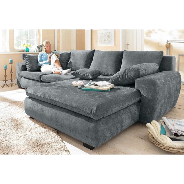 Home affaire Ecksofa Cara Mia L-Form, B: 325 cm, XXL-Sofa mit 4 Zierkissen, optional Schlaffunktion & Bettkasten, Liegefl. 145x270 cm