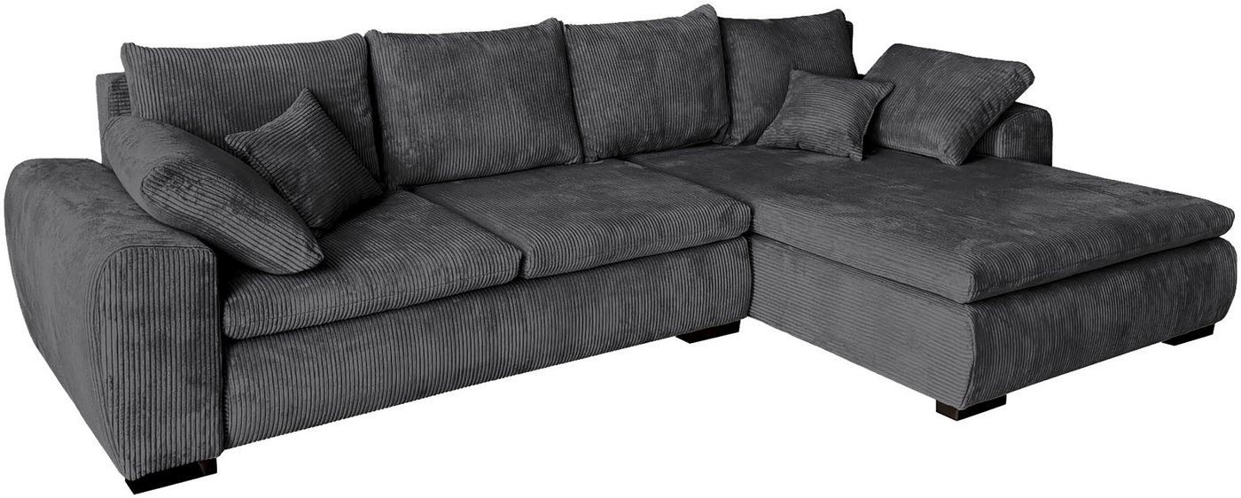 Home affaire Ecksofa Cara Mia L-Form, B: 325 cm, XXL-Sofa mit 4 Zierkissen, mit Schlaffunktion & Bettkasten, Liegefl. 145x270 cm – Bild 2 von 5