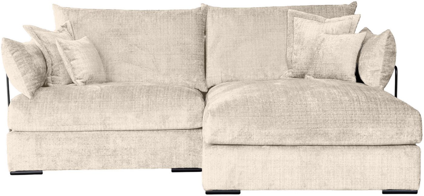 Home affaire Ecksofa Casa XL L-Form, B: 190 cm, 4 Zierkissen, Mega-Sofa, in Cord oder Chenille-Struktur, Federkern – Bild 2 von 5