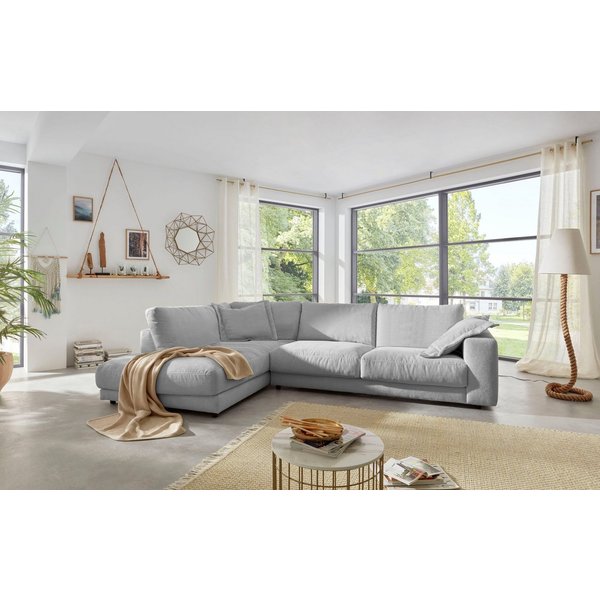 Home affaire Ecksofa Enisa XXL B/T/H: 325/224/85 cm L-Form, Kuschelig, gemütlich, in 5 Farben, Bezug in Cord, mit 2 Zierkissen