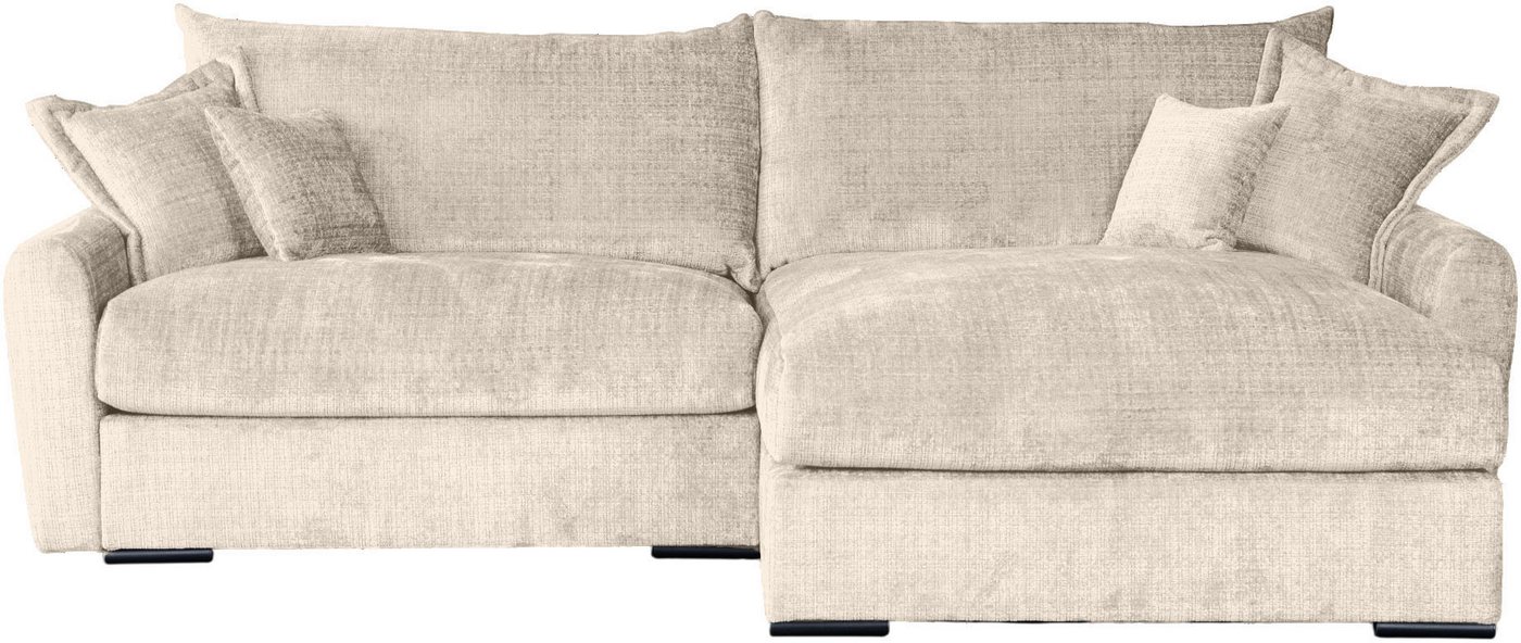 Home affaire Ecksofa Finca XL L-Form, B: 190 cm, 4 Zierkissen, Mega-Sofa, in Cord oder Chenille-Struktur, Federkern – Bild 2 von 5