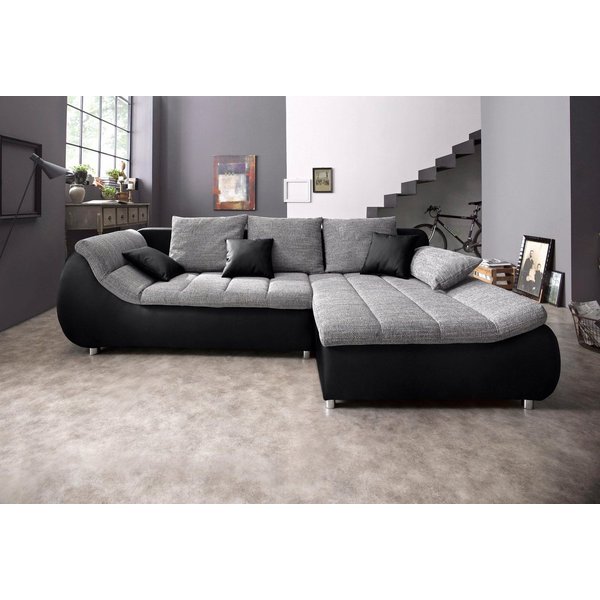 Home affaire Ecksofa Imola, bequem, aktuelle Steppung im Sitz, L-Form, Breite 270cm, wahlweise mit Bettfunktion