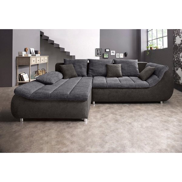 Home affaire Ecksofa Imola, bequem, aktuelle Steppung im Sitz, L-Form, Breite 270cm, wahlweise mit Bettfunktion, OTTOs Choice