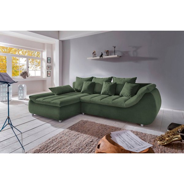Home affaire Ecksofa Imola, bequem, aktuelle Steppung im Sitz, L-Form, Breite 270cm, wahlweise mit Bettfunktion