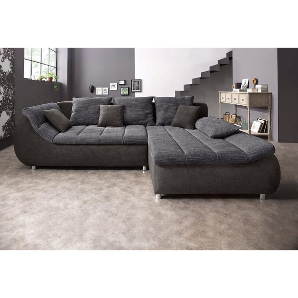 Home affaire Ecksofa Imola, bequem, aktuelle Steppung im Sitz, L-Form, Breite 270cm, wahlweise mit Bettfunktion