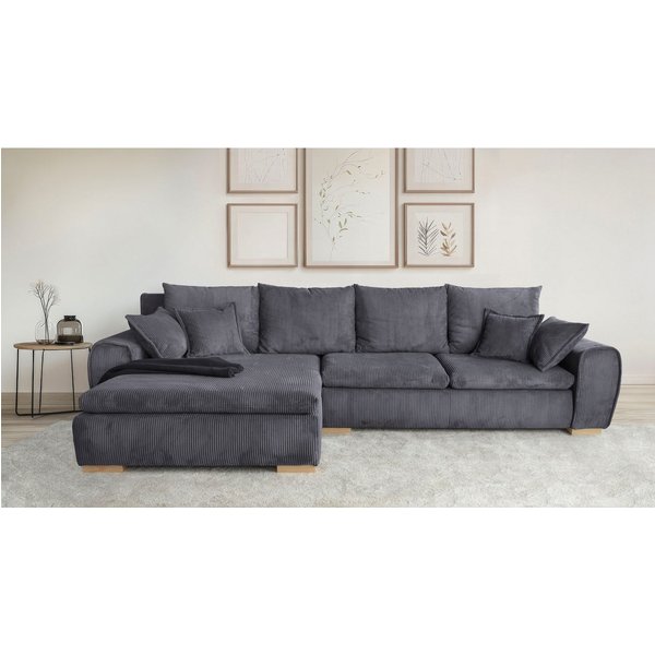 Home affaire Ecksofa Katja L-Form, B: 325 cm - OTTO. Verlässliche Qualität., Schlaffunktion, Bettkasten & 4 Zierkissen