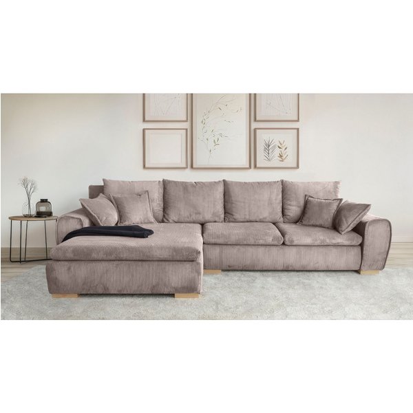 Home affaire Ecksofa Katja L-Form, B: 325 cm - OTTO. Verlässliche Qualität., Schlaffunktion, Bettkasten & 4 Zierkissen