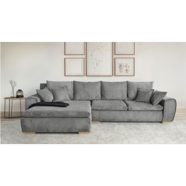 Home affaire Ecksofa Katja L-Form, B: 325 cm - OTTO. Verlässliche Qualität., Schlaffunktion, Bettkasten & 4 Zierkissen