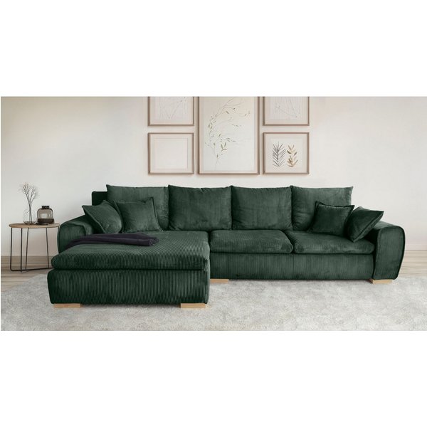 Home affaire Ecksofa Katja L-Form, B: 325 cm - OTTO. Verlässliche Qualität., Schlaffunktion, Bettkasten & 4 Zierkissen