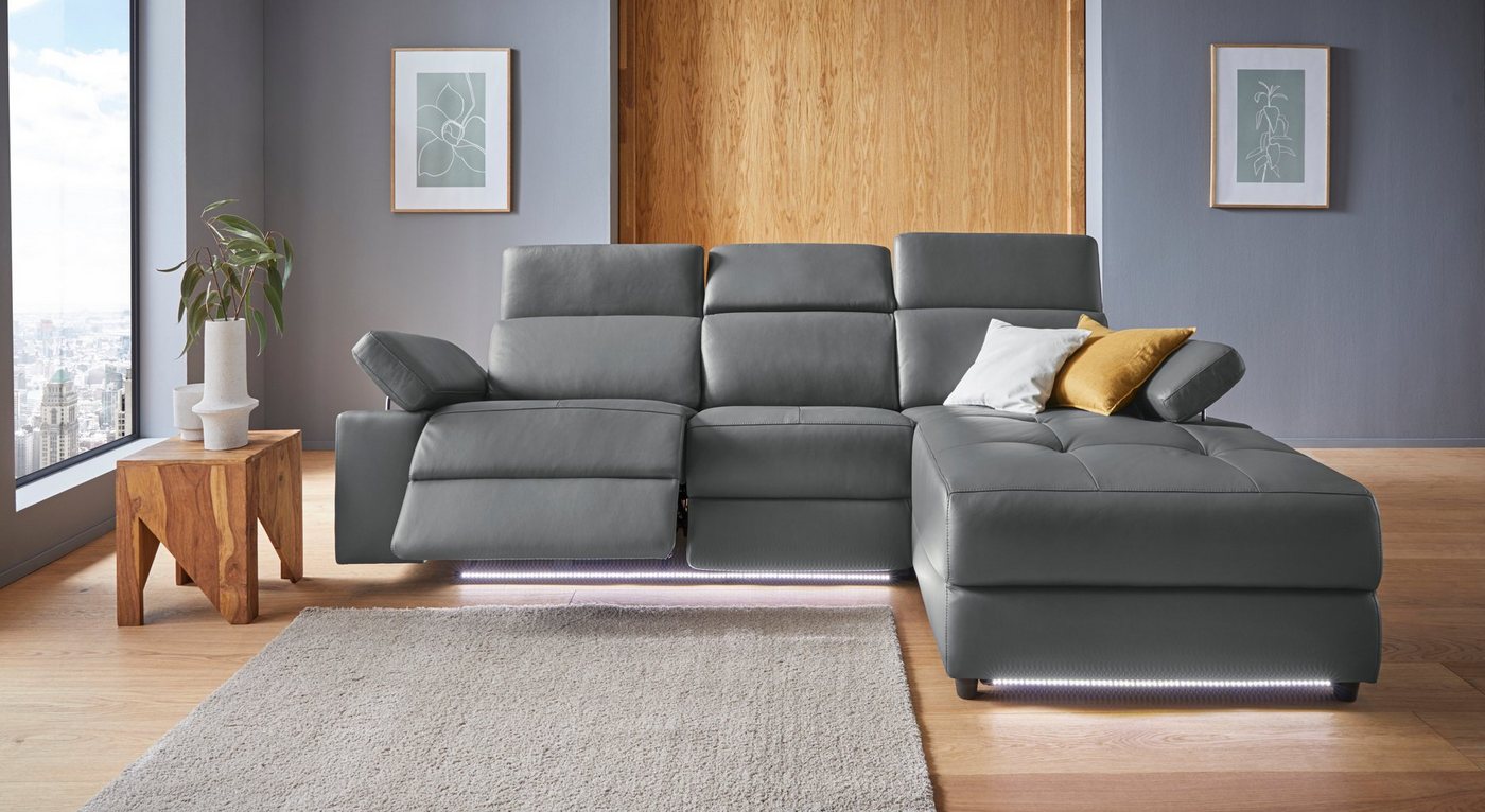Home affaire Ecksofa Kilado, L-Form, mit Relaxfunktion, verstellbarer Armlehne, Kopfteilverstellung – Bild 2 von 5