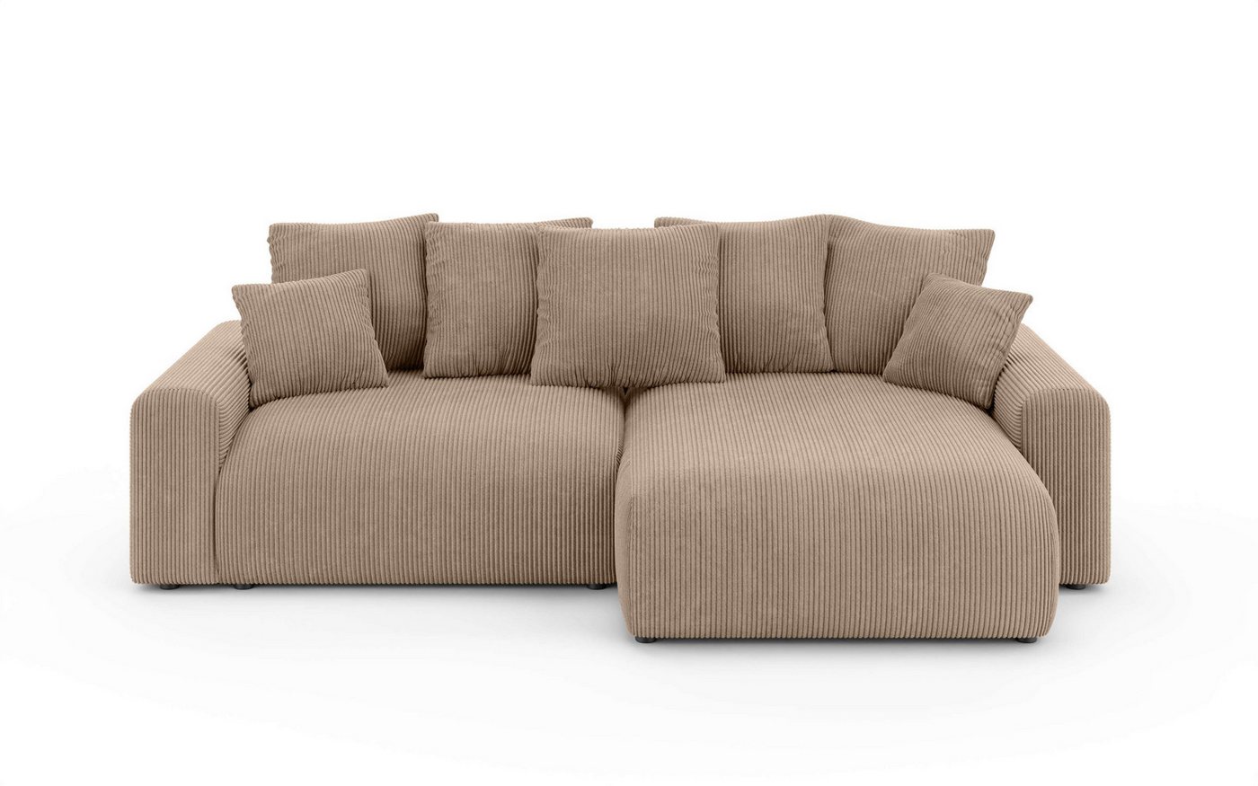 Home affaire Ecksofa LAKESIDE klein mit Bettfunktion und Bettkasten, B/T/H 235/142/84 cm, L-Form, Recamiere beidseitig montierbar, mit Wellenunterfederung – Bild 5 von 5