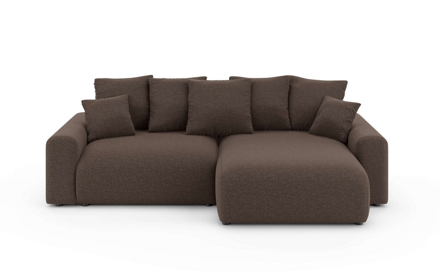 Home affaire Ecksofa LAKESIDE klein mit Bettfunktion und Bettkasten, B/T/H 235/142/84 cm, L-Form, Recamiere beidseitig montierbar, mit Wellenunterfederung – Bild 5 von 5