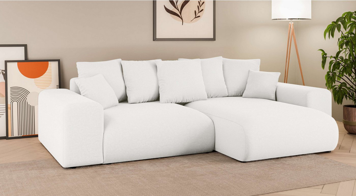 Home affaire Ecksofa LAKESIDE mit Bettfunktion und Bettkasten, B/T/H 257/166/84 cm, L-Form, Recamiere beidseitig montierbar, mit Wellenunterfederung – Bild 4 von 5