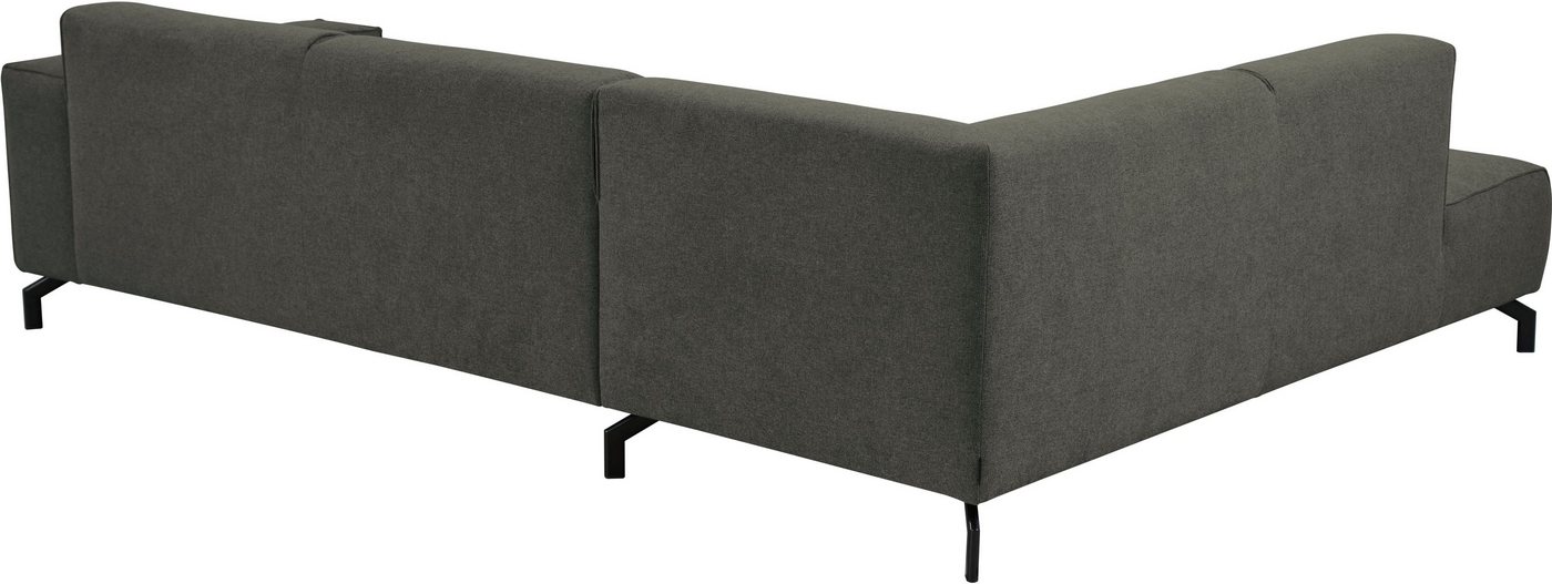Home affaire Ecksofa LORCAN mit Metallfüßen, Breite 275 cm, weiches Sitzgefühl, Metallfüße, Lederoptik, Struktur, Bouclé – Bild 5 von 5