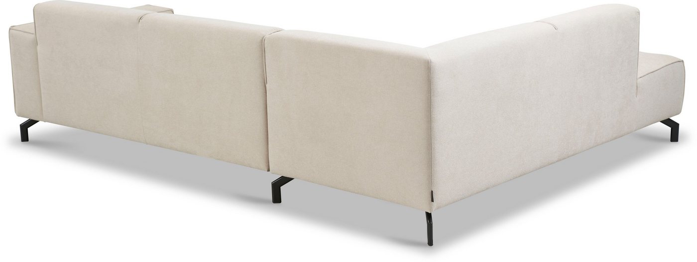 Home affaire Ecksofa LORCAN mit Metallfüßen, Breite 275 cm, weiches Sitzgefühl, Metallfüße, Lederoptik, Struktur, Bouclé – Bild 5 von 5