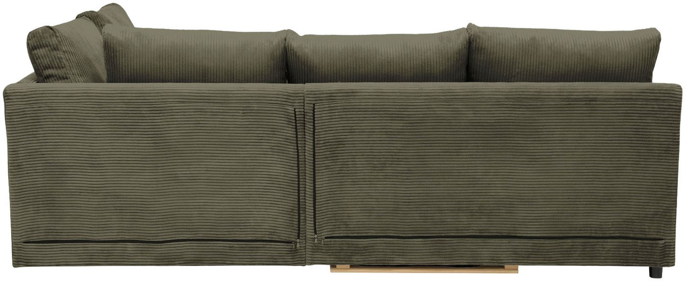 Home affaire Ecksofa Night & Day L-Form, B: 316 cm mit Dauer-Schlaffunktion 180x200 cm, Set: Sofa & Hocker, Schlaffunktion, Bettkasten & Kissen, Boxspringbett – Bild 4 von 5