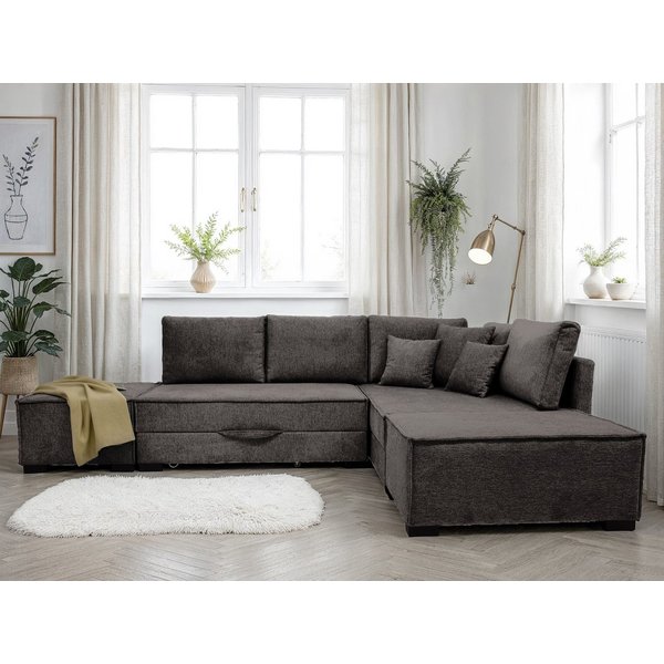 Home affaire Ecksofa Night & Day L-Form, B: 316 cm mit Dauer-Schlaffunktion 180x200 cm, Set: Sofa & Hocker, Schlaffunktion, Bettkasten & Kissen, Boxspringbett