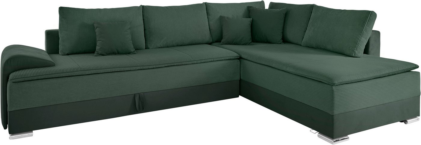 Home affaire Ecksofa Night & Day L-Form, B: 324 cm, Dauer-Schlaffunktion und Armlehne, Schlaffunktion & Bettkasten, Boxspringbett 180x200 cm – Bild 4 von 5