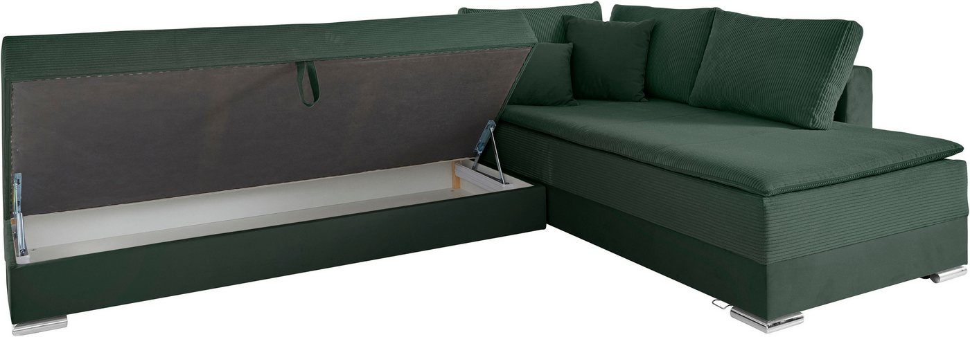 Home affaire Ecksofa Night & Day L-Form, B: 324 cm, Dauer-Schlaffunktion und Armlehne, Schlaffunktion & Bettkasten, Boxspringbett 180x200 cm – Bild 5 von 5