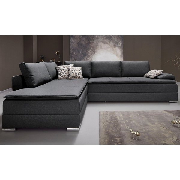 Home affaire Ecksofa Night & Day L-Form, B: 324 cm, Dauer-Schlaffunktion und Armlehne, Schlaffunktion & Bettkasten, Boxspringbett 180x200 cm