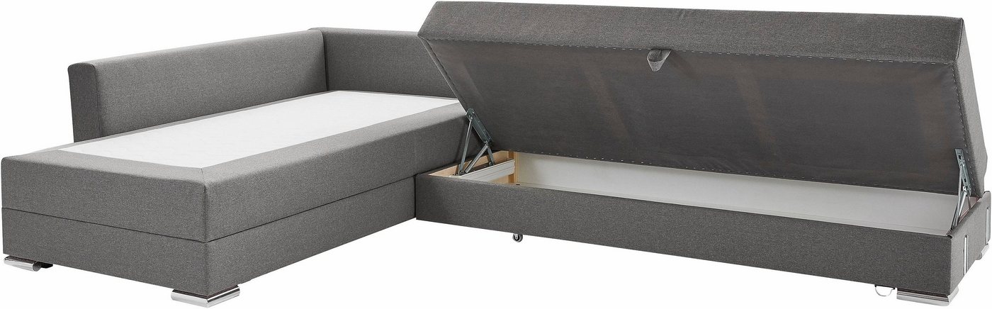 Home affaire Ecksofa Night & Day L-Form, B: 324 cm, Dauer-Schlaffunktion und Armlehne, Schlaffunktion & Bettkasten, Boxspringbett 180x200 cm – Bild 5 von 5